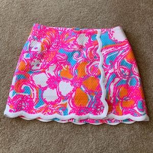 NEW Pink and Orange Lily Pulitzer Scallop Skort!